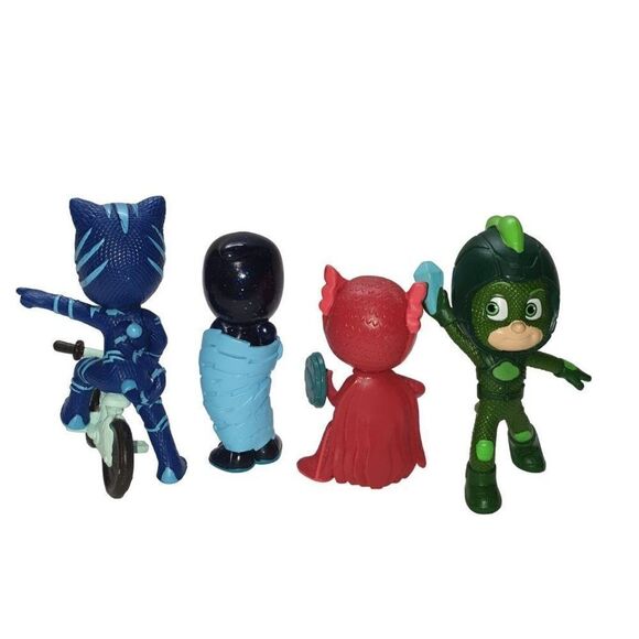 PJ Masks Collectible Figures 4 Piece Deluxe Set  3.5" Bundle NWOT - Picture 3 of 5